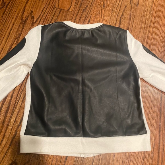 Cardigan by Drew vegan leather on arms and back panel xs - Picture 2 of 5